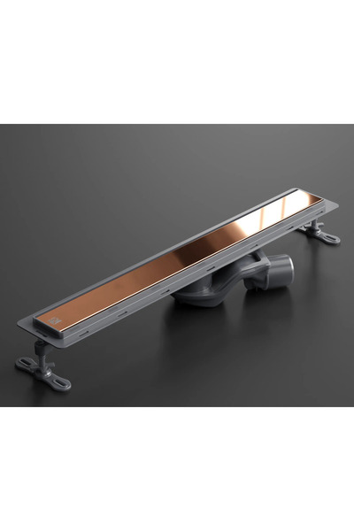 Lambro Downpipe liniar din cupru, lucios |   SYFON 360 ° |   61l/min |   60 cm