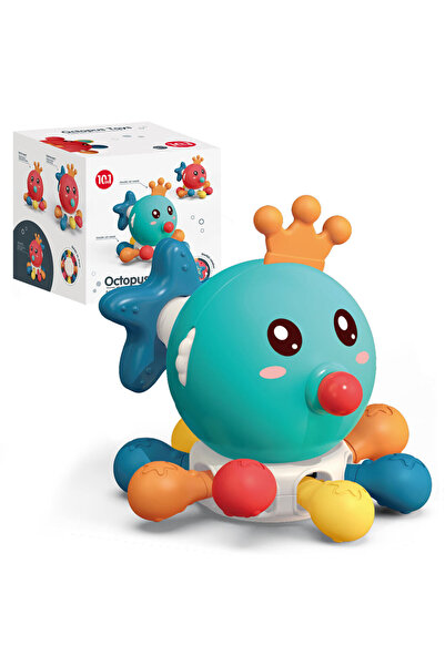 PlayFun Joc Bebe, interactiva Senzoriala Caracatita silicon dentitie colorata...
