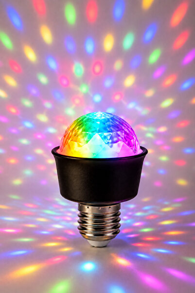 NATUREL DEKOR Mini 360 Derece RGB Disko E27 Led Ampul 3.3W