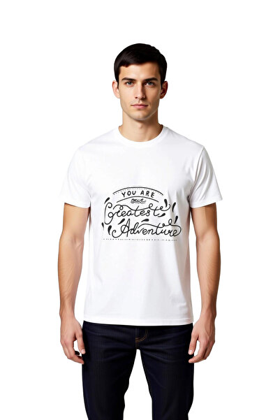 PayBuy Men's Casual Printed T-Shirt with Motivational Text Pattern, 100% Cott...