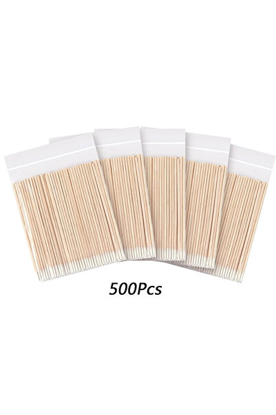 Choice C647-500pcs 100/300/500Pcs Cotton Swab with Wood Handle Small Pointed ...