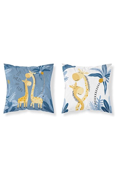 Detexpol Față de pernă pentru bebeluși 40x40 Safari ZOO Girafă BUMBAC