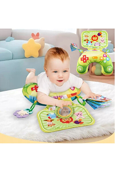 OEM Perna Tummy-Time pentru Bebelusi cu Carti Textile si Jucarii Senzoriale (...