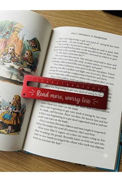 Mu Art Ahşap 10 Pieces of Wooden Bookmarks (with Reading Guide and Ruler) 3 m...