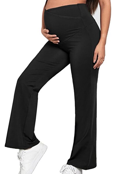 casme Cisvsia Women’s Maternity Pants Over Belly Loose Stretch Wide Leg Loung...