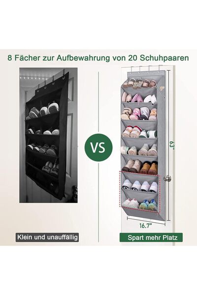 Generic Brand Organizator pantofi usa 8 buzunare, 20 perechi, tesatura ranfor...