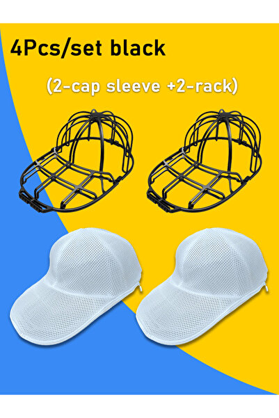 Choice1 4Pcs black 2Pcs/set Hat washing set, baseball duckbill cap, washing a...