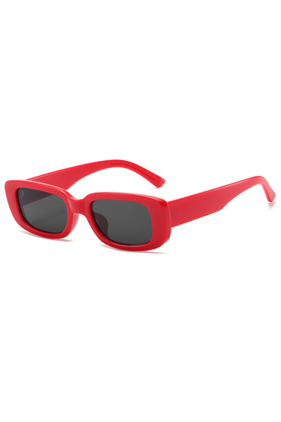 choice2 Red Small Square Sunglasses Women Plastic Frame Gradient Sunglasses F...