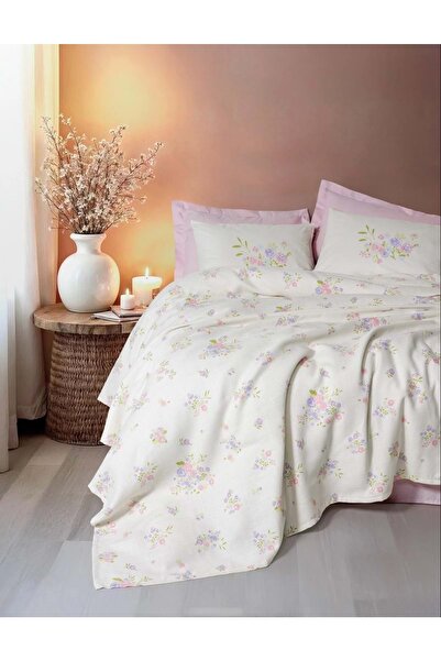 Cotton Box Rf Estiva -Petal Pembe- Tek Kişilik Pike Takımı