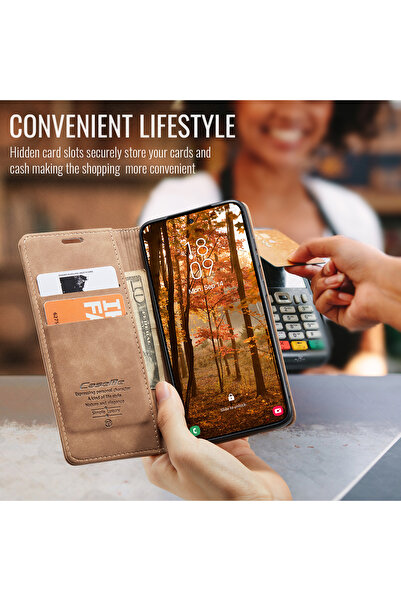 Caseme Husa pentru Samsung Galaxy S26 Plus – CaseMe, tip carte, piele, functie portofel, stand, finisaj catifelat