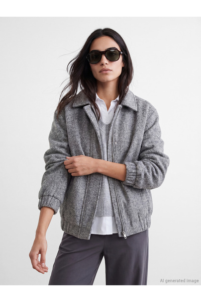 LC Waikiki Shirt Collar Women's Cachet Jacket
