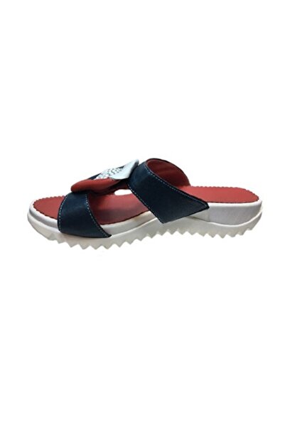 OEM Papuc rafinat de vara,talpa alba, din piele fina nuanta bleumarin