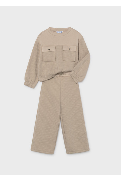 MAYORAL Girl's Pocket Sweatshirt Pants Tracksuit Set 4816