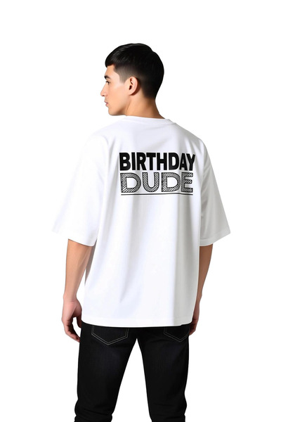 PayBuy Men's Oversize Birthday Celebration Retro Printed Short Sleeve Relaxed...