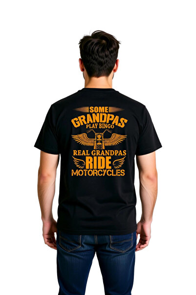 PayBuy Tricou cu imprimeu pentru motociclete pentru bărbați, 100% bumbac, cro...