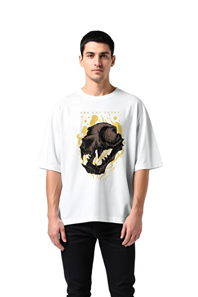 PayBuy Cat Skull - Τολμηρό και πρωτότυπο σχέδιο με στάμπα, ανδρικό μπλουζάκι ...