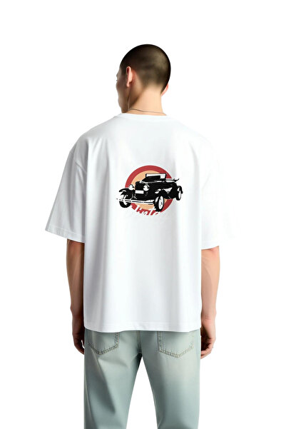 PayBuy Hot Rod Vintage Garage Printed Men's Oversize T-Shirt