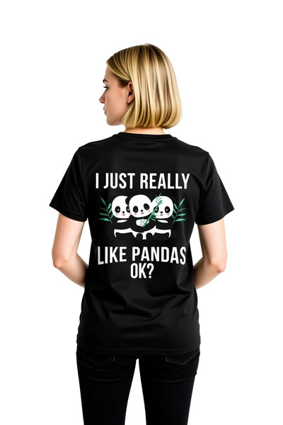 PayBuy Γυναικείο μπλουζάκι με στάμπα Panda, με τρία σχέδια, χιουμοριστική λεπ...