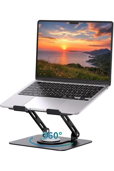 ZAVO Laptop Stand with 360° Rotating Base, Ergonomic Computer Riser for Desk,...