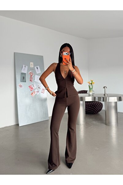 myd Agraflı Set - Brown