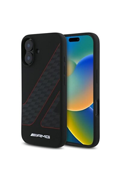 MERCEDES AMG AMHMP16S2SCFR iPhone 16 6,1 " μαύρη σκληρή θήκη με σχέδιο σημαία...