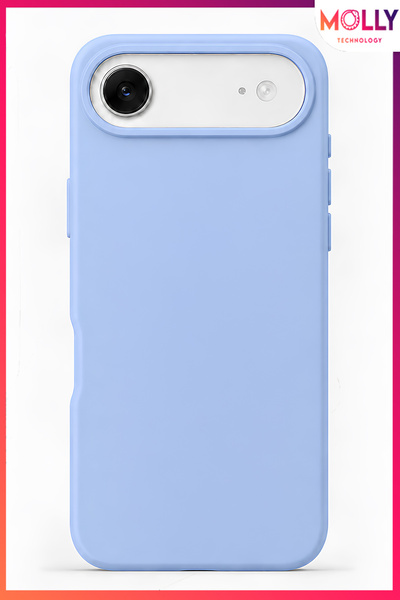 Molly Baby Blue Liquid Velvet Matte Silicone Case for iPhone 17 Air