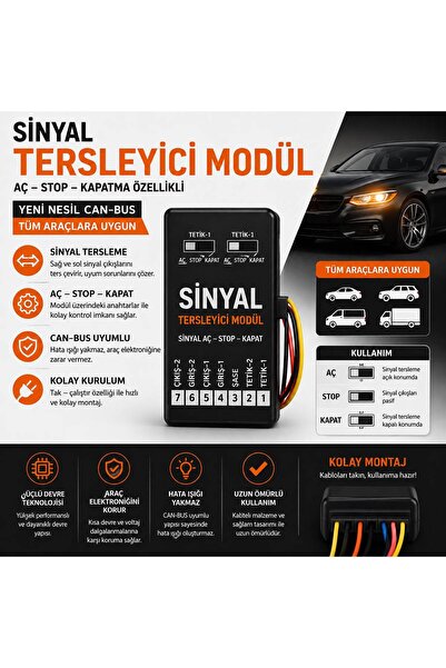SİNYAL TERSLEYİCİ MODÜL VE PARKLARIN TERS ÇALIŞTIRAN İKAZ MODÜLÜ/KCX