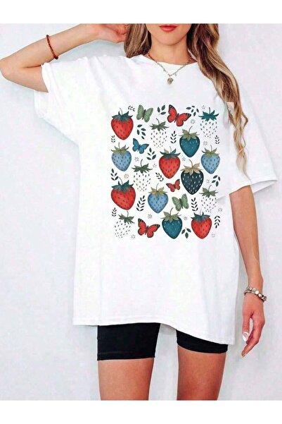 NOURAM Strawberries Women 4th Of July Shirt, USA Summer Patriotic Strawberry ...