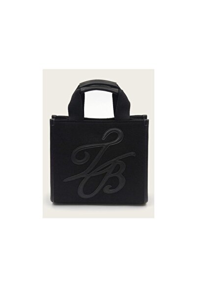 Ted Baker RAYLEA Script Medium Felt Tote Τσάντα Μαύρη