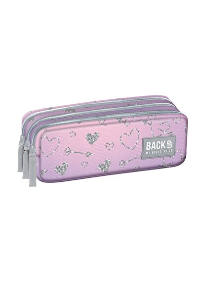 Derform Penar BackUp7, 22x9x9 cm, model ininioare, roz cu 3 compartimente, PB...