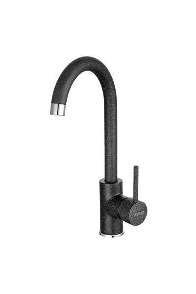 FERRO BATERIE BUCATARIE, STATIVA, MONOCOMANDA, ALAMA, FINISAJ GRANIT NEGRU