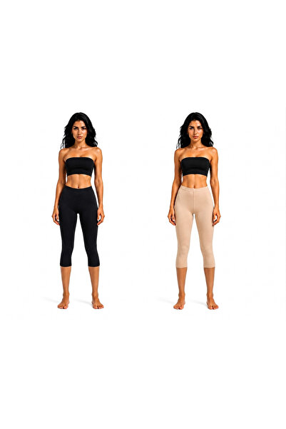 AV ANZAV 1574 Leggings Capri din bumbac elastic, confortabili, la modă, cu at...