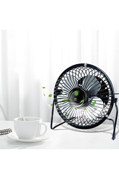 Zâna Casei Ventilator Black Metal cu USB de 13cm