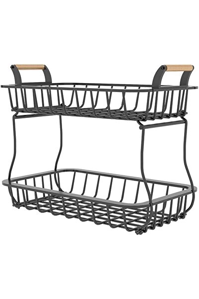 GENERAL 2 Tier Fruit Basket, Countertop Vegetable Bowl for Kitchen Counter Me...
