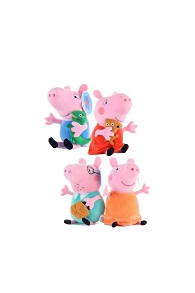 OEM Set of 4 plush toys Peppa Pig family, Peppa Pig, 25 cm, BimBimBo