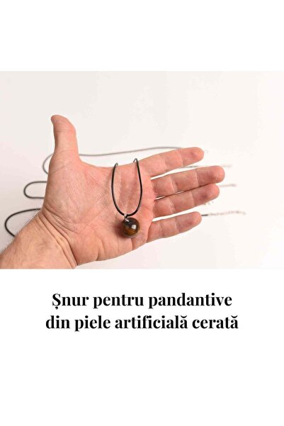 craftmystic Snur ajustabil din imitatie piele cerata neagra 1.5mm, 60+5cm