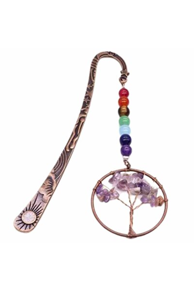 craftmystic Bookmark with the Tree of Life and the 7 Chakras, Embellished wit...