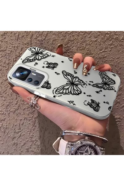 CHICASELUX حافظة على شكل فراشة أنيقة متوافقة مع هاتف Mi 12T/12T Pro، حافظة وا...