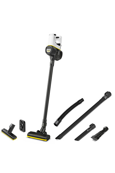 Karcher VC 4 Cordless myHome Car Stick Vacuum, 650ml, 18/30 Min, White/Black