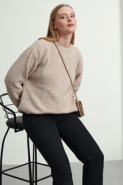 Gülce moda Women's Wool Blend Soft Textured Premium Quality Crew Neck Knitwea...