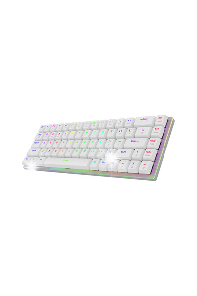 AQIRYS Tastatură mecanică 65%/68 taste Mod dual: Wireless și Bluetooth + Cu f...