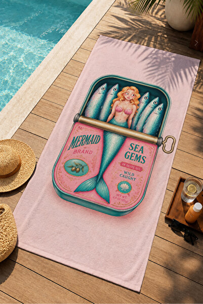 Evmila Πετσέτα θαλάσσης 70x150 με ρετρό σχέδιο Pop Art Pink Cover Phone - Πετ...