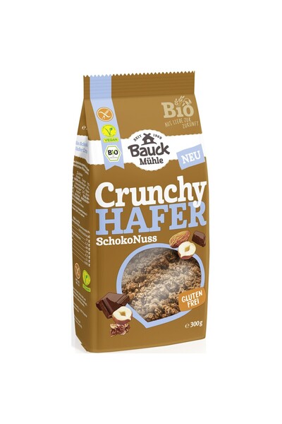 Bauckhof Musli crocant cu ciocolata si nuca fara gluten,