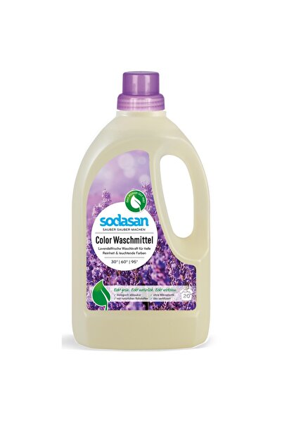 Sodasan Detergent lichid de rufe pentru haine colorate cu lavandă, 1.5L