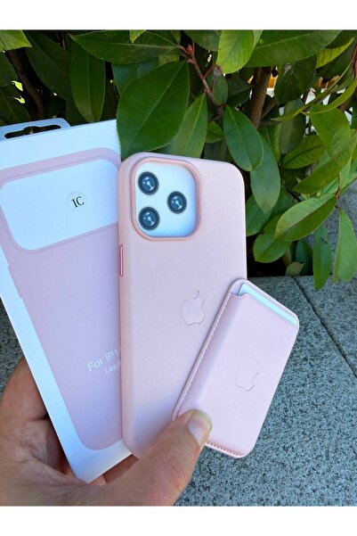 madamcase İPHONE 16 PRO UYUMLU PEMBE RENK DERİ ANİMASYONLU KARTLIKLI MAGSAFE ...