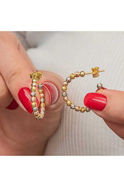Tienda Elegante أقراط دوريكا فضية للنساء
