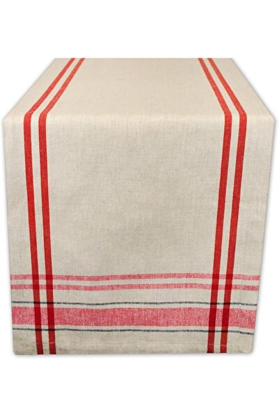 DII 100% Cotton, Machine Washable, Everyday French Stripe Kitchen Table Runne...