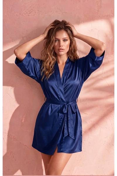 Jumelles Women's Short Satin Dressing Gown