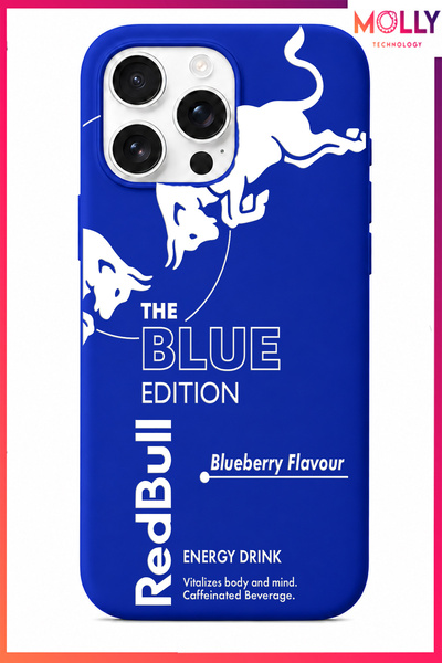 Molly iPhone 15 PRO MAX İçin Saks Mavisi Redbull The Blue Edition Desenli İçi...