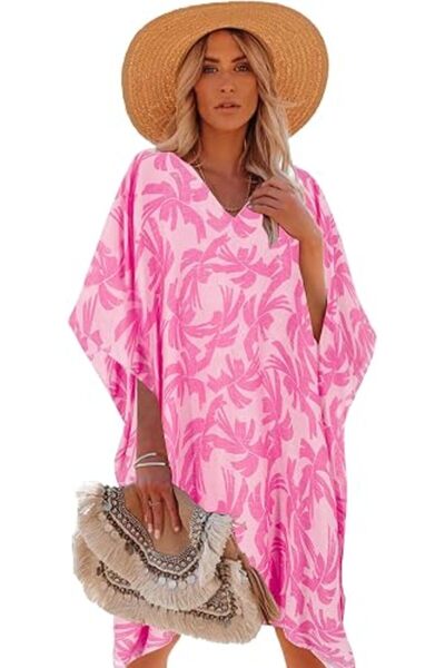 Moss Rose Women's Beach Cover up Swimsuit Kimono Cardigan with Bohemian Flora...